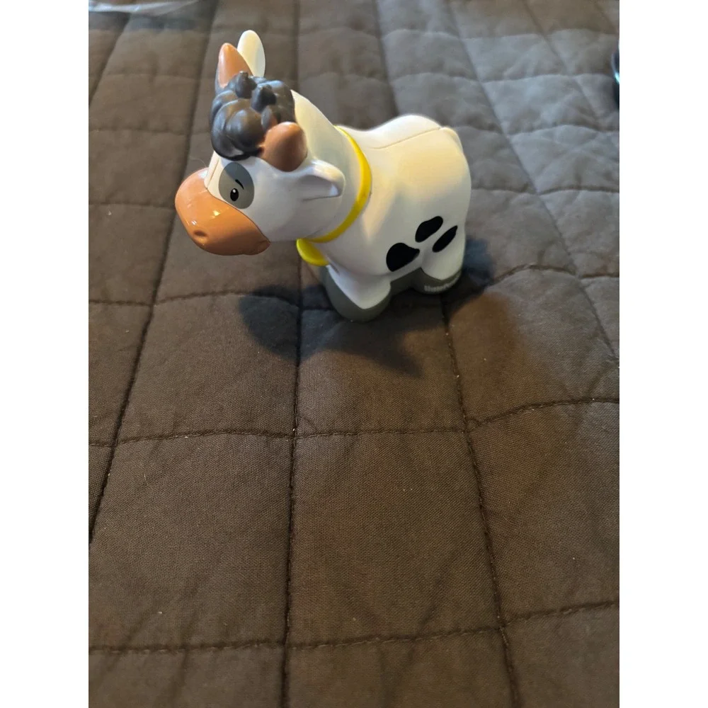 Fisher-Price Little People Cow Farm Animal White/Black Replacement Figure